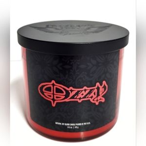 Ozzy Osbourne Mulled Cider Scented Candle Triple Wick Red & Black New with Tag